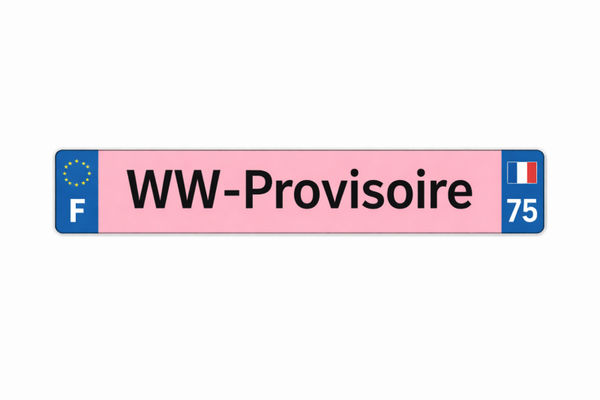 Plaque d'immatriculation WW