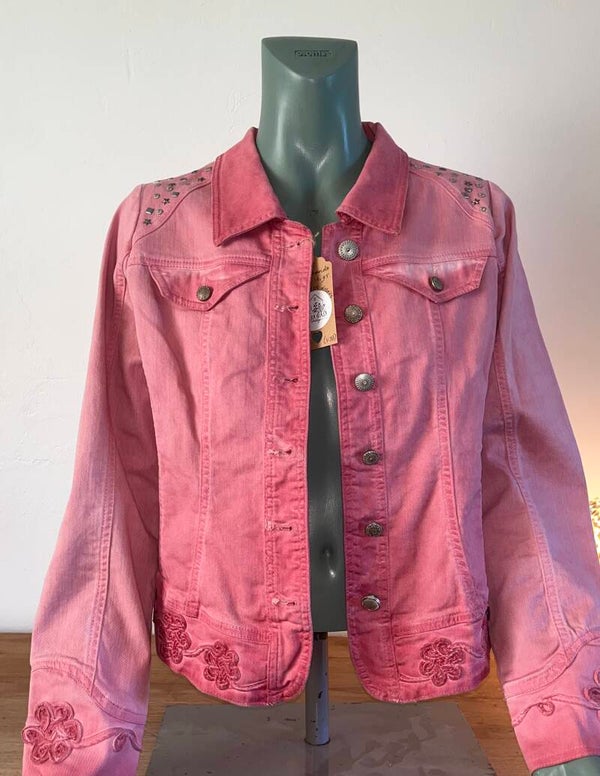 Denim jasje rood merk Tredy, maat 40