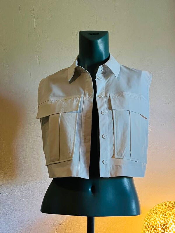 Gilet Stradivarius, wit, maat M