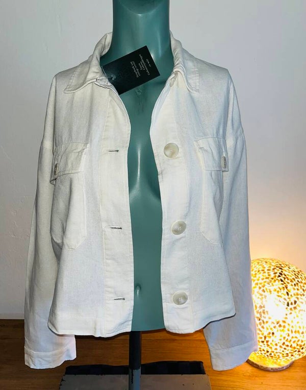 Jas Zara cremewit, maat M