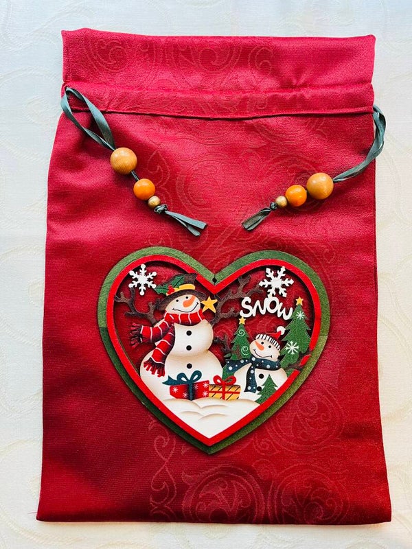 Cadeauverpakking rood ‘Snow’ A4