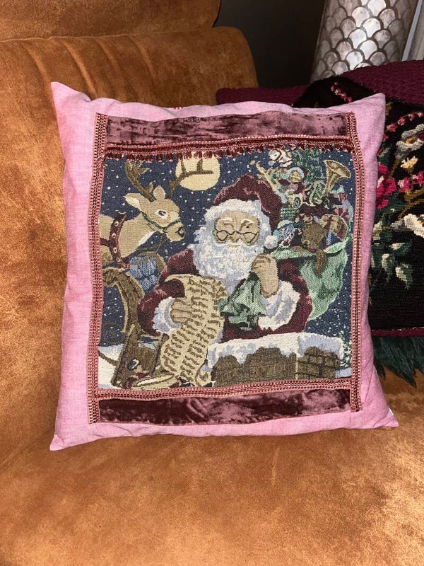 Kussen Kerstman van gobelin