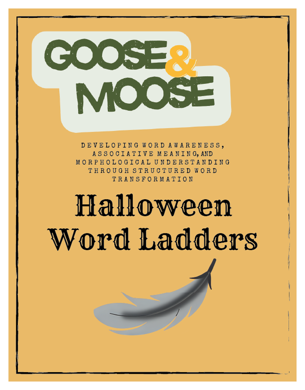 Halloween Word Ladders: Where Words Wander Series