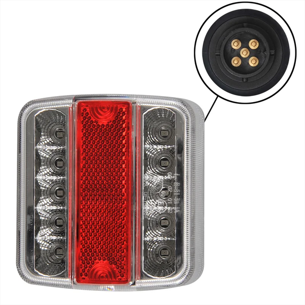 343604EC Achterlicht 4 functies 98x105mm 14LED met 5-pin EC