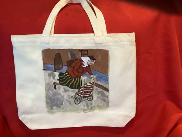 Old Lady with Cart