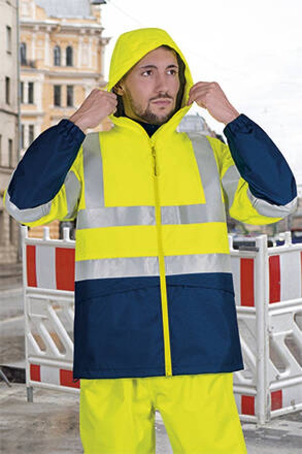 Chaqueta lluvia alta visibilidad