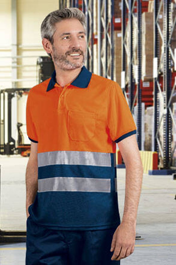 Polo manga corta alta visibilidad