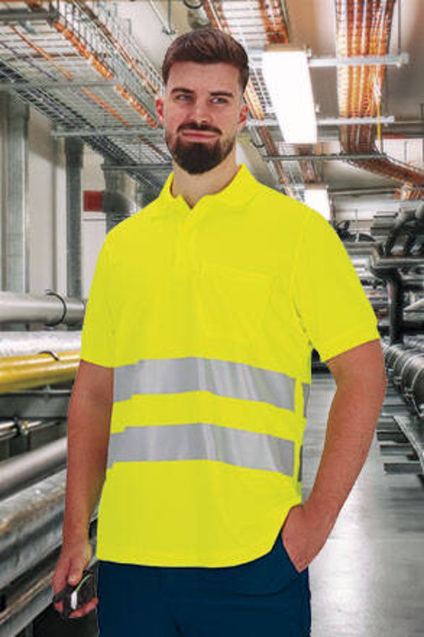 Polo unicolor alta visibilidad