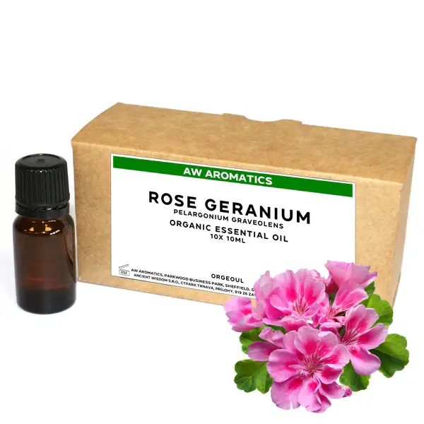 Aceite esencial orgánico de geranio rosa 10ml - Wh