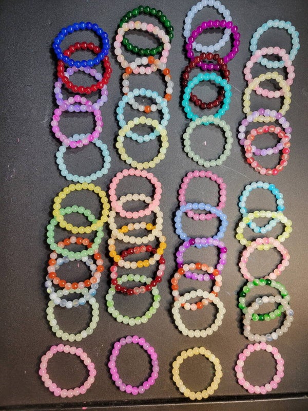 Glass bead bracelets