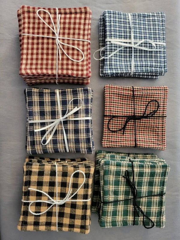 Fabric coasters