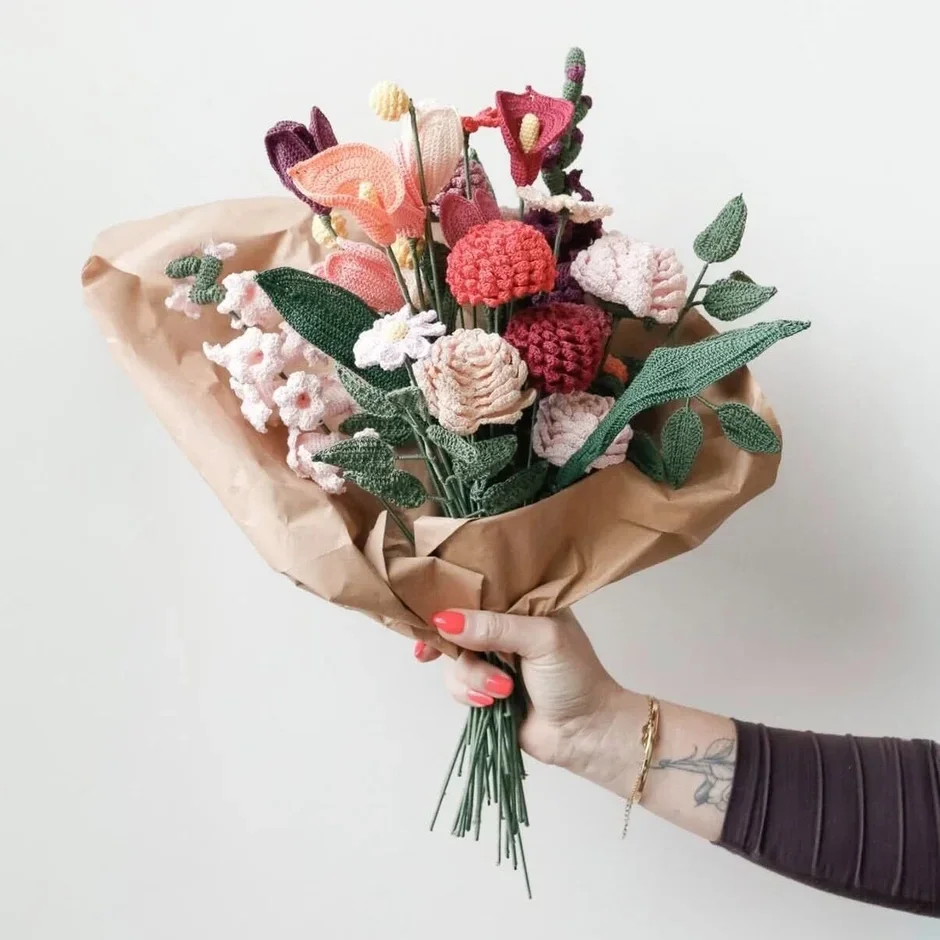 bloemen haken, boeket haken, sascha blase, boek, gehaakte bloemen