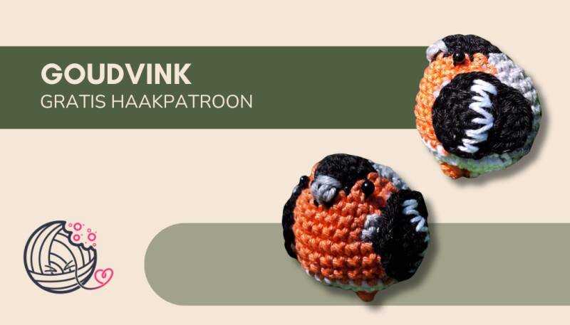 Goudvink, vogel, haakpatroon, yummigurumi, amigurumi