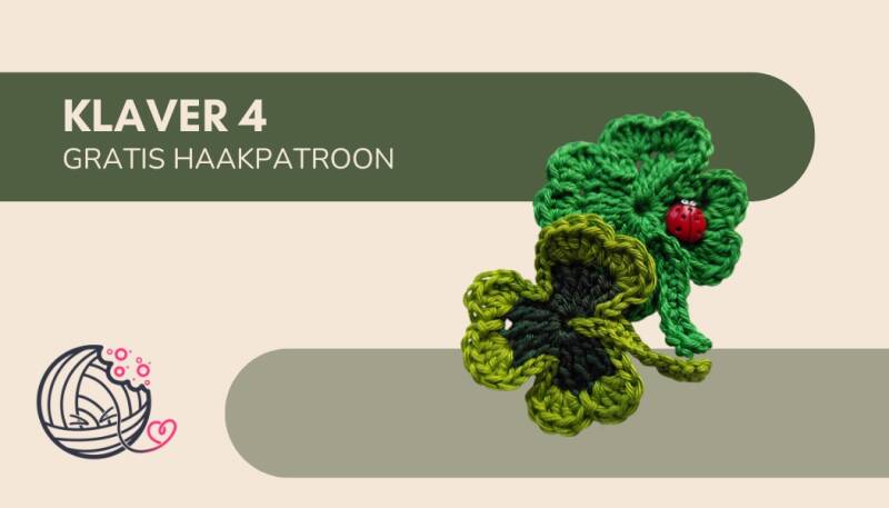 Klavertje vier, haakpatroon, yummigurumi
