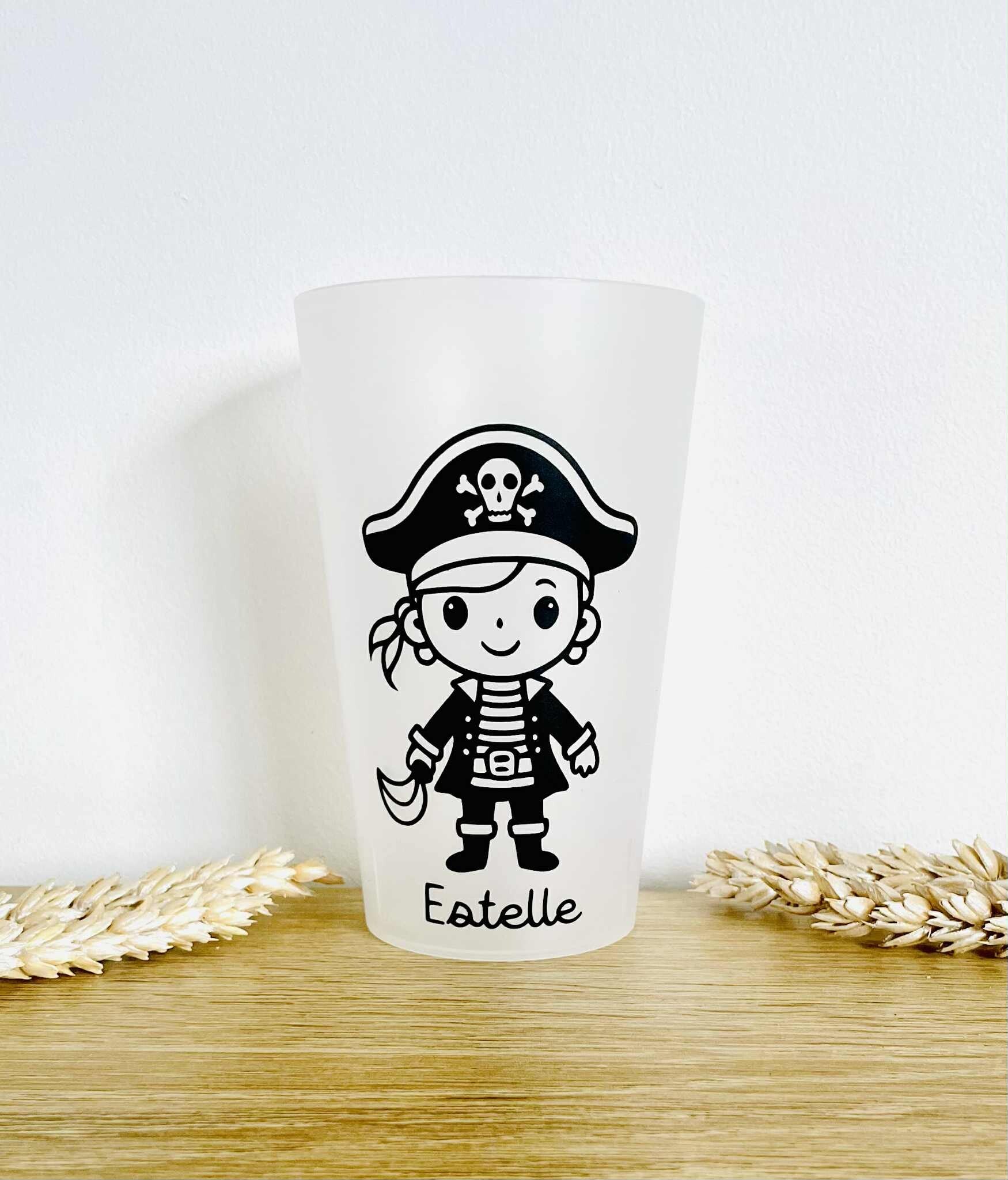 Gobelet personnalisé petite fille pirate