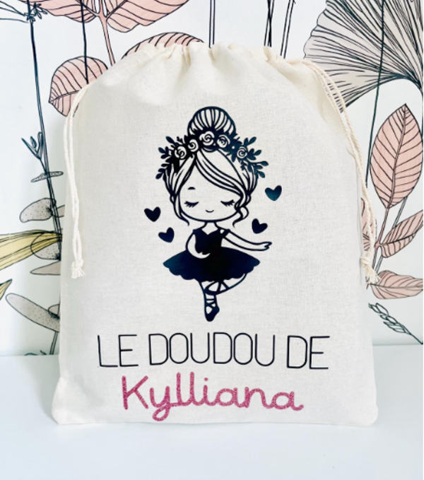 Pochon personnalisé danseuse | le doudou de ...