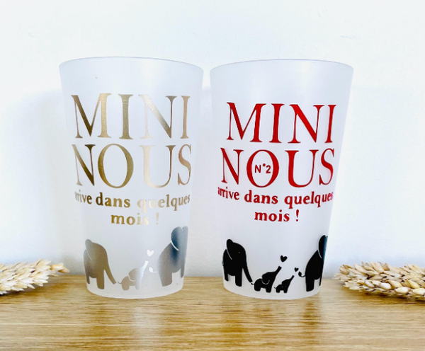 Gobelet personnalisé babyshower | gender reveal | mini nous
