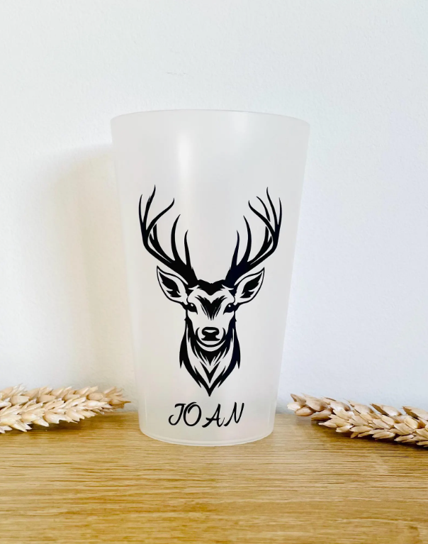 Gobelet personnalisé thème chasse | tête de cerf