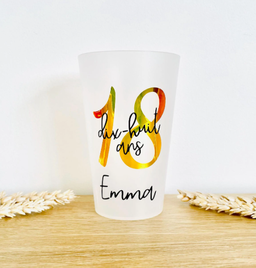 Gobelet personnalisé pour anniversaire | 18 ans