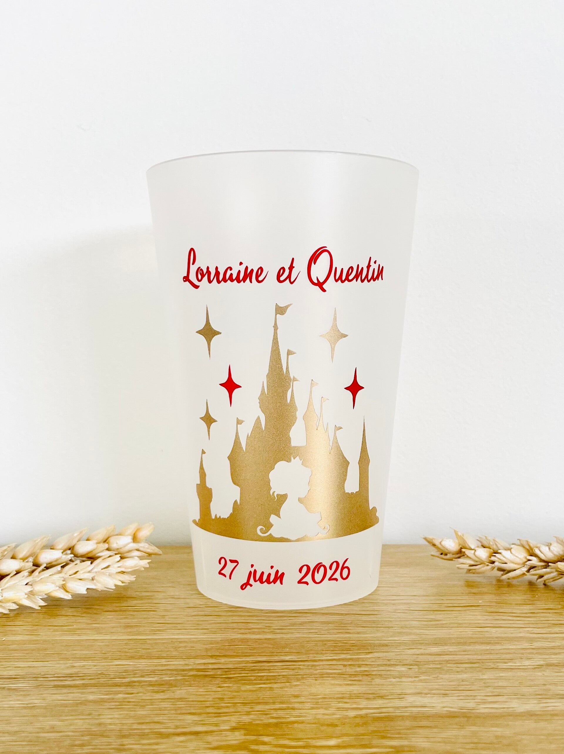 Gobelet personnalisé thème château et princesse