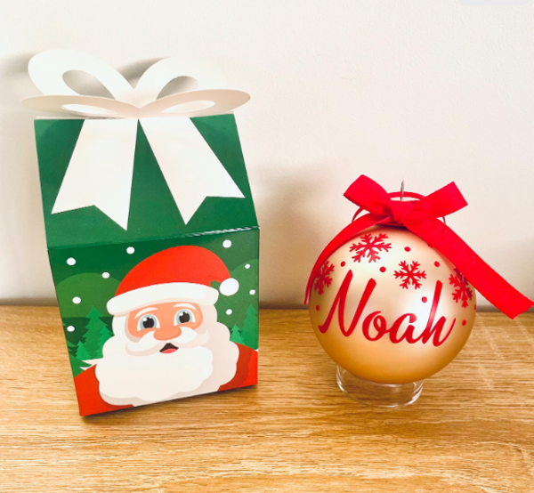 Boule de Noël personnalisée | flocons de neige