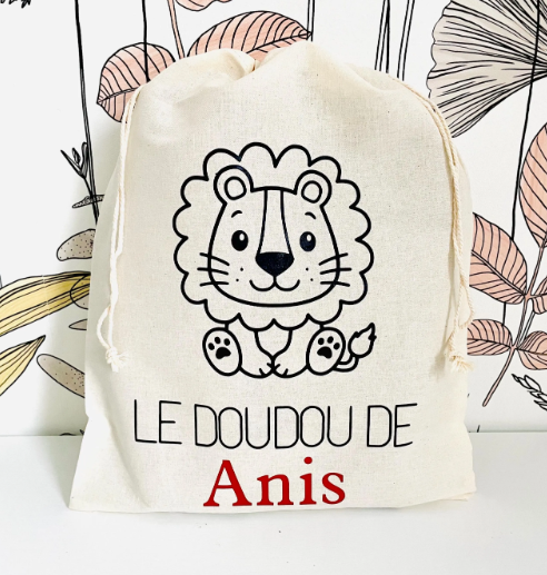 Pochon personnalisé lion | le doudou de ...