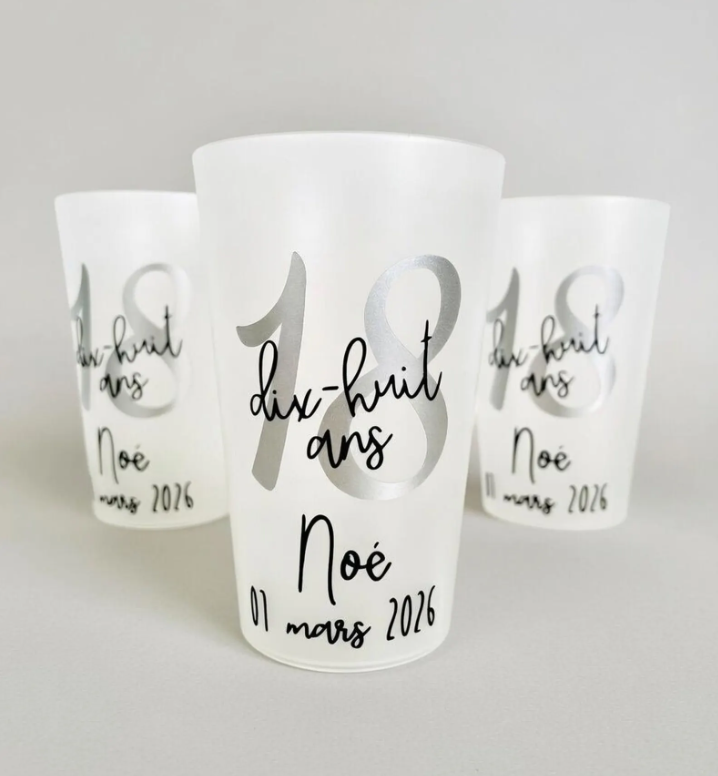 Gobelet personnalisé anniversaire | 18 ans