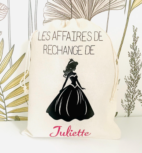 Pochon personnalisé princesse | les affaires de rechange de ...