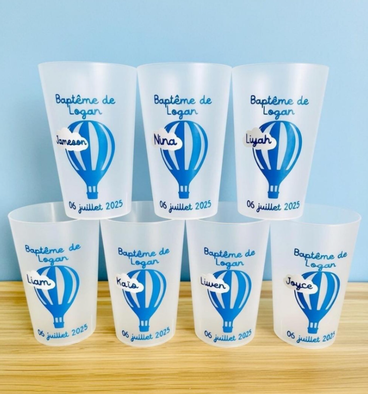 Gobelet personnalisé thème montgolfière