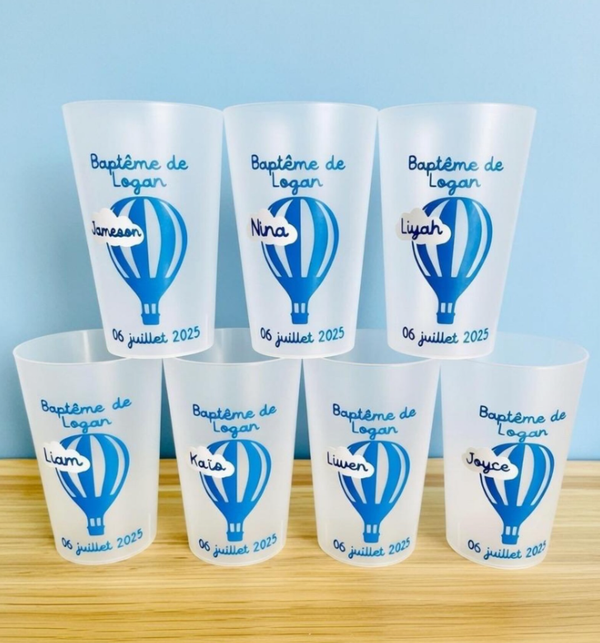 Gobelet personnalisé thème montgolfière