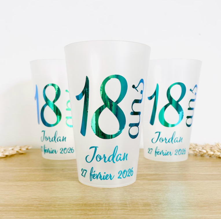 Gobelet personnalisé anniversaire | 18 ans
