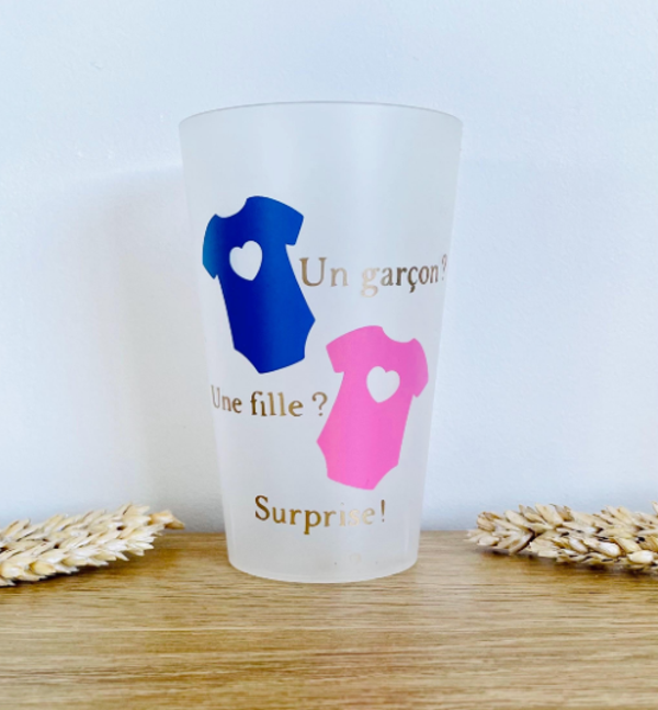 Gobelet personnalisé body babyshower | gender reveal | surprise