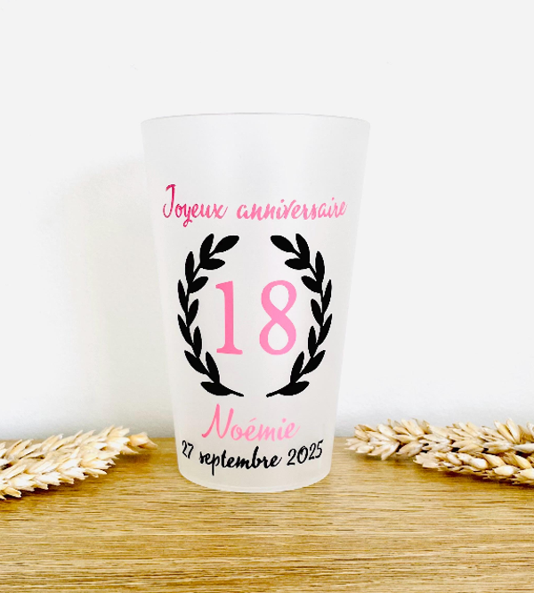 Gobelet personnalisé anniversaire | 18 ans
