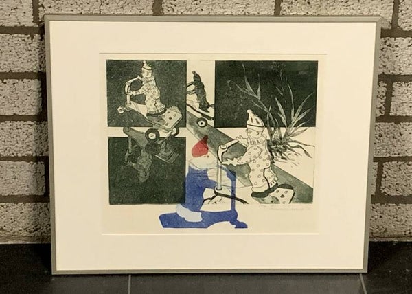 0111 - Gerard van Kerkhof - Clown op step ( 50 * 60 incl. lijst)