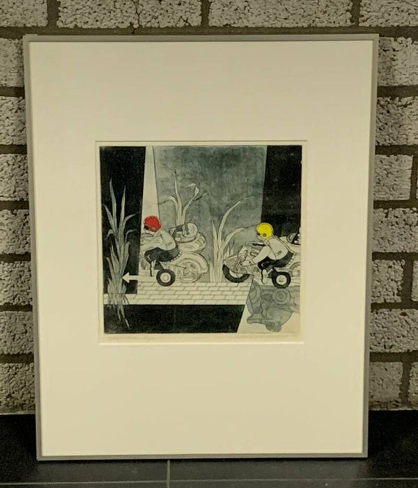 1179 - Gerard van Kerkhof - 2 motortjes ( 50 * 65 incl. lijst)