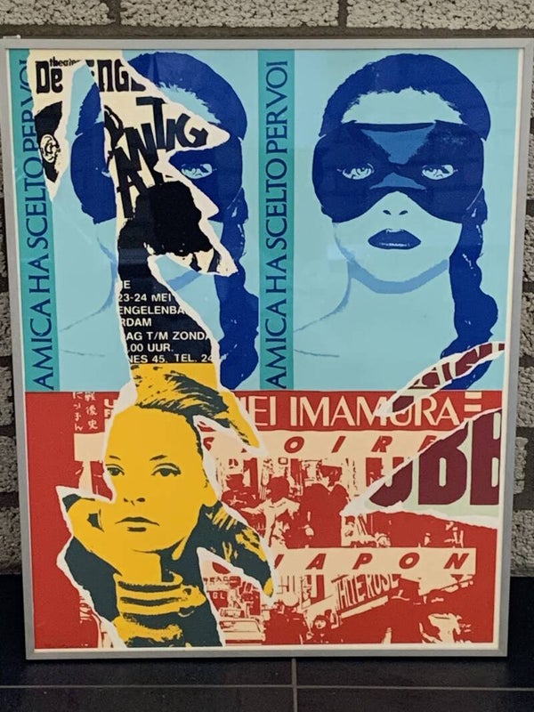 1190 - Walter van den Giesen (Gaspar) - Collage ( 50 * 65 incl. lijst)