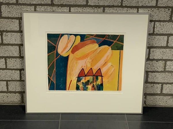 1272 - Fenneke van der Elst - Tulpen uit Delft II ( 70 * 80 incl. lijst)