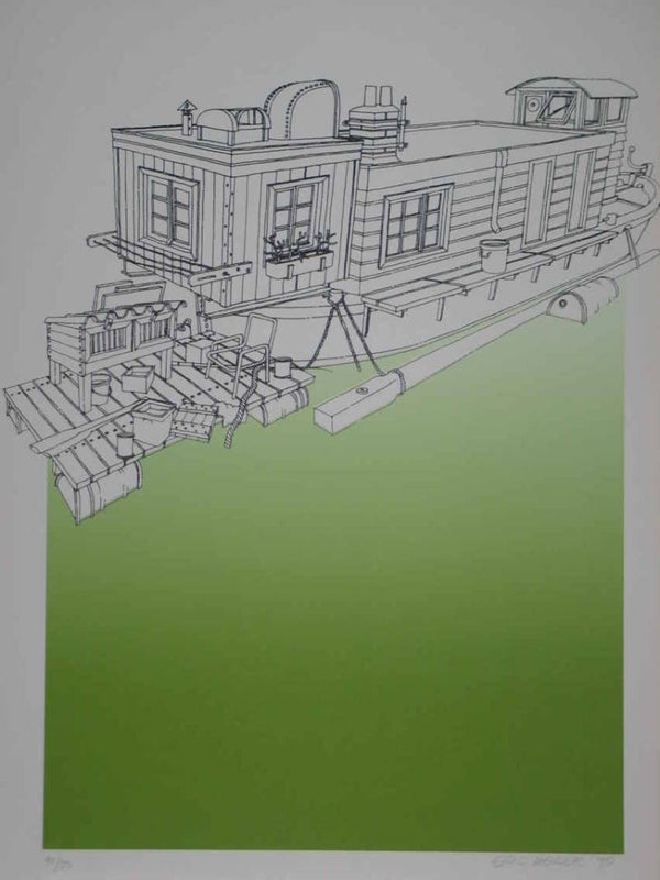 Eric Meeder - Woonboot met groen