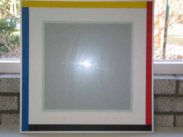 De Rijk - geometrisch abstract ( 62,5 * 62,5 incl lijst)