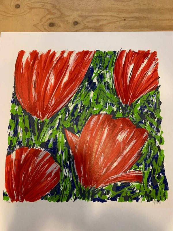 0500 - Ad van Hassel - (Rode bloemen)