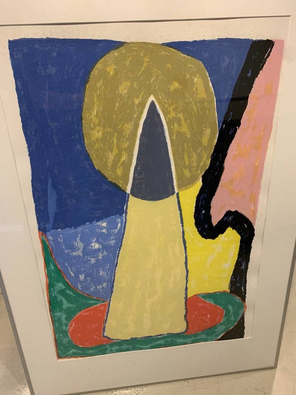 0352 - Harrie Gerritz - Toren bij een zwarte rivier ( 90 * 130 incl lijst)