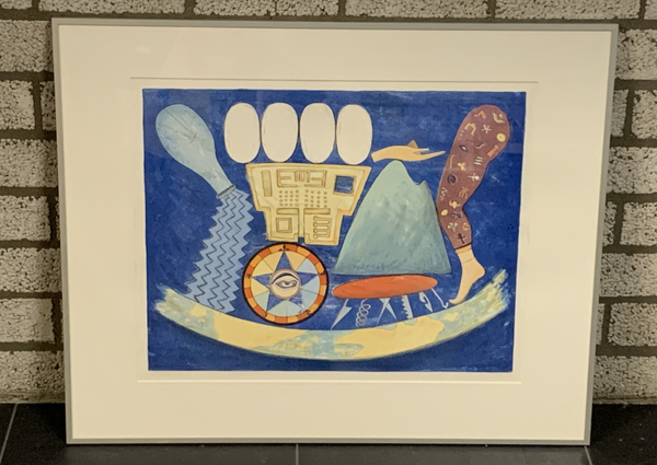 1364 - Lon Buttstedt - Naar de vijfde windstreek ( 65 * 80 incl. lijst)