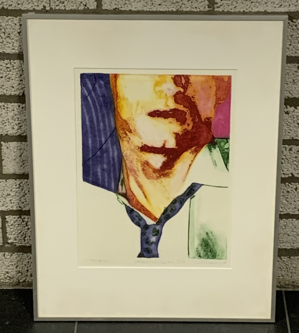 0269 - Lia van Hengstum - man ( 50 * 65 incl .lijst)