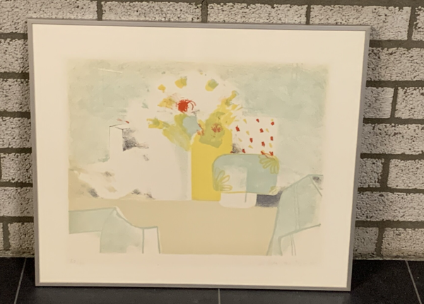 1315 - Willeke van Tijn - Abstract pastel ( 60 * 70 incl. lijst)