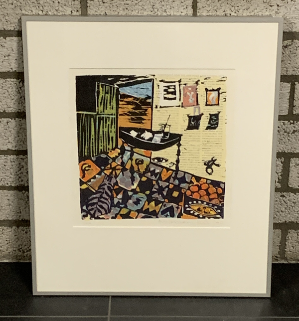 1436 - Annemarie Vink - interieur ( 50 * 60 incl lijst)