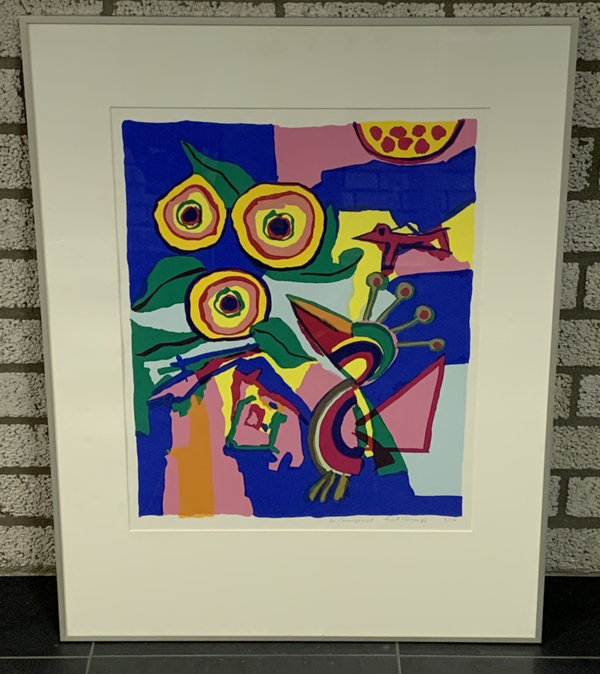 1075 - Frank Rosen - Paradijsvogel ( 70 * 90 incl. lijst)