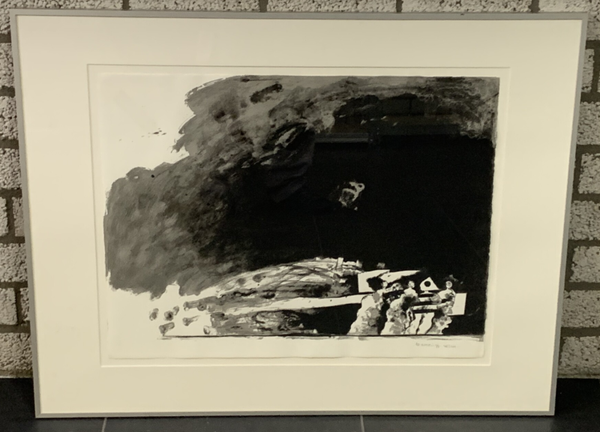 1081 - Jef Diederen - Donkere wolken ( 70 * 90 incl. lijst)