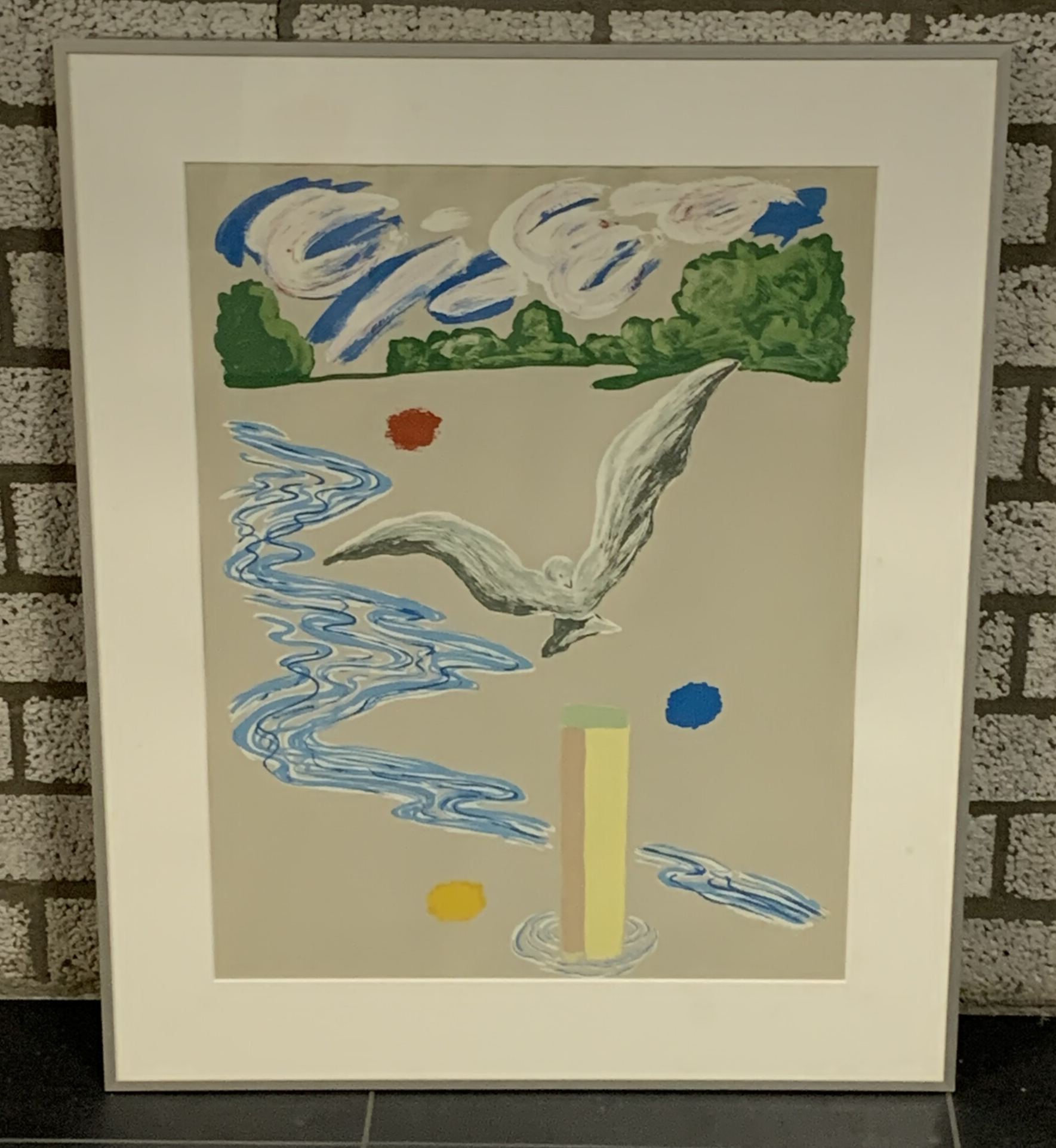 1347 - Skiczuk - Vogel ( 65 * 80 incl. lijst)