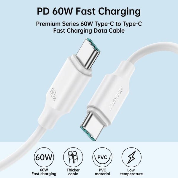 Câble USB-C/USB-C 60W - 1M Noir Joyroom