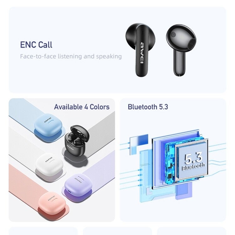 AweiT68ENC - Awei - T68 Écouteur bluetooth